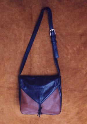 Large Leather Tie Bag